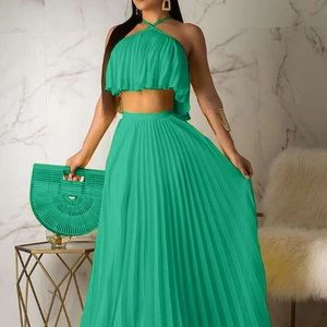 Matching Set 2 Piece Top with Maxi Skirt